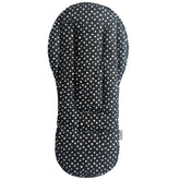 Suessie stroller liner universal black-dots fabric provides breathable comfort for daily outings.