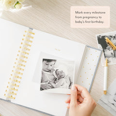 Sugar Paper Baby Keepsake Book rectangular design ideal for display.