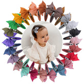 Sugarmelon boutique baby hair clip pinwheel bow close-up for secure daily styling