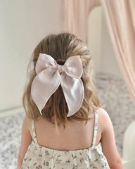 Sugarmelon Fable Bow Beige closeup cotton detail