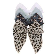 Sugarmelon fable bow leopard alligator clip versatility for toddlers to adults.