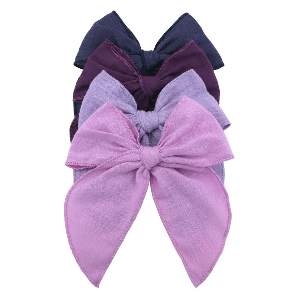 Sugarmelon Fable Bow lilac close-up on soft linen fabric, perfect for everyday wear.