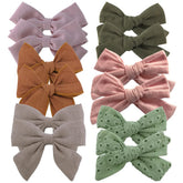 Sugarmelon linen bows with assorted styles, perfect for everyday outfits.