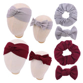 Sugarmelon mommy headbands set in silver-wine for coordinated mother-daughter outfits and photos.