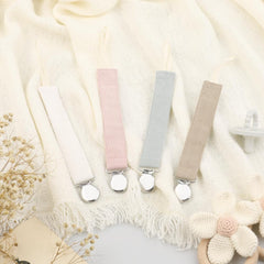 Sugee pacifier clip striped pink reduces lost pacifiers during outings