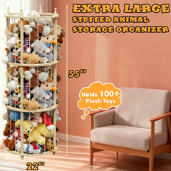 Sugitek space-saving playroom storage for plush toys