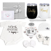 Suhctuptx new mom gifts grey tumbler set for easy hydration on-the-go.