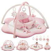 suihuooo 3in1 baby play mat flower design supports visual stimulation during playtime