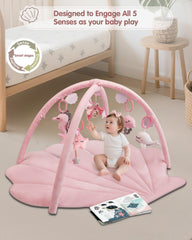 suihuooo Baby Play Gym Mat non-slip back keeps mat stable during play