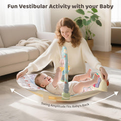 Suihuooo Baby Play Gym piano panel keys encourage tactile exploration and pattern recognition.