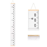 Sujayu Growth Chart canvas close-up highlighting durable fabric and clear dual measurement scales.