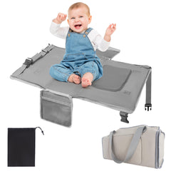 Sukubiui toddler airplane bed setup creates a cozy in-seat hammock for naps and play.