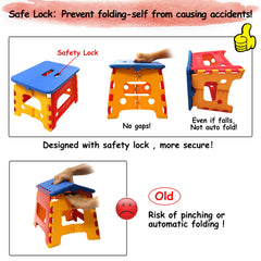 SUMBABO kids folding step stool folded for compact storage in small spaces