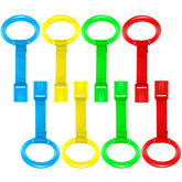 Sumind baby pull up ring in red on playpen assisting standing practice and grip development.