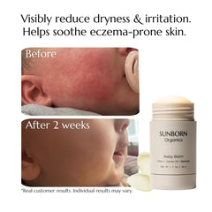 Sunborn Organics Baby Balm packaging for on-the-go care.
