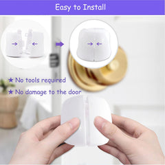 Sunenlyst easy-installation on-door knob cover demonstrating tool-free setup