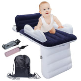 Sunlisky inflatable toddler bed airplane pump shows quick setup for travel