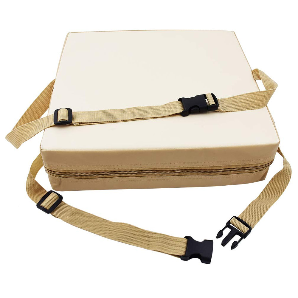 Sunmall dining chair heightening cushion folded for storage and travel convenience.
