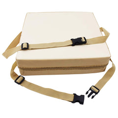 Sunmall dining chair heightening cushion folded for storage and travel convenience.
