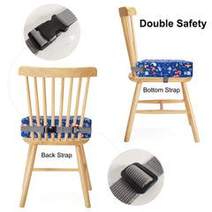 Sunmall portable booster is travel-ready for meals on the go.