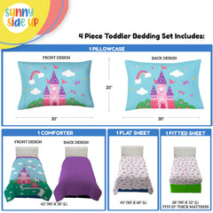 Sunny Side Up flat sheet 45x70 with vibrant design for cheerful bedtimes.