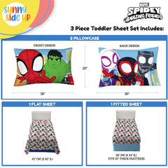 Sunny Side Up Spidey microfiber close-up highlights gentle fabric feel