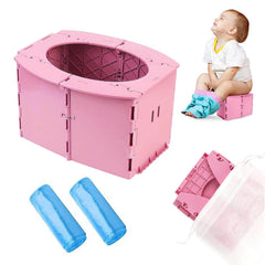SunnySmile Travel Potty folded compactly for easy bag storage and portability.