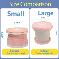 SunnySmile Travel Potty pink in-car emergency use for quick bathroom on the go