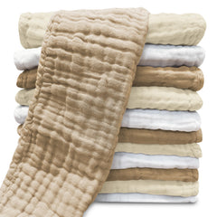 Sunny zzzZZ burp cloths pack opened showing color variety for mess-free outfits.