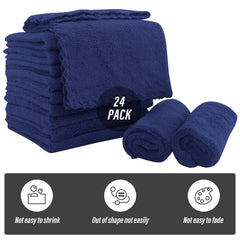 Sunny zzzZZ Ultra Soft washcloths 24-pack in coral fleece, 10x10 inches, stacked