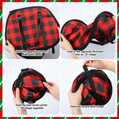 Sunnymove buffalo plaid basket interior with toys organized in a living room setup.