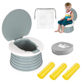 SunnySmile portable potty folded for travel convenience