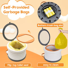 SunnySmile portable potty seat open for quick toddler toilet use during travel.