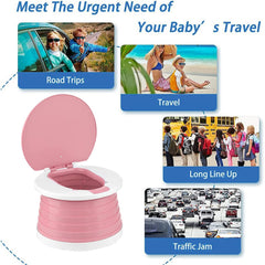 SunnySmile Travel Potty splash guard in pink prevents leaks