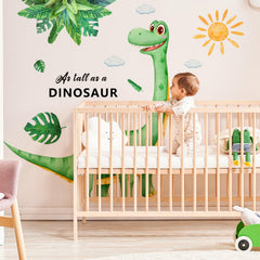 Sunoyar removable dino wall decal close look demonstrates residue-free peel and stick.