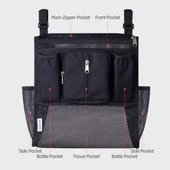 SUNVENO 2-pack caddies mounted on handle for easy reach during strolls