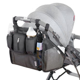 SUNVENO 2-pack stroller organizer with cup holders for hands-free errands