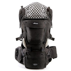 SUNVENO hip-seat mode activated shows hands-free toddler carry