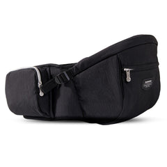 Sunveno baby carrier hip seat front view demonstrates ergonomic fit for all-day comfort.