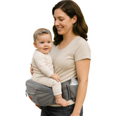 Sunveno baby carrier hip seat stability keeping baby secure during movement.