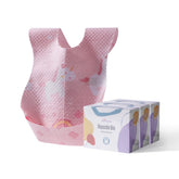 SUNVENO disposable bibs packaged individually for hygienic on-the-go meals.