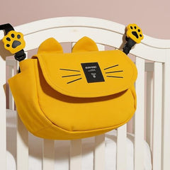 SUNVENO Kitty Stroller Organizer Bag bottle holders closeup for quick hydration on the go.