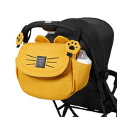 SUNVENO Kitty Stroller Organizer Bag closeup cat-ear detail keeps essentials within reach.