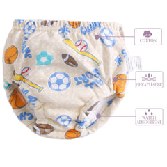 SUOBUDE 2T blue cartoon-pattern underwear; reusable diaper transition aid