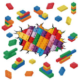 SUPERDANT building blocks wall sticker with colorful blocks adds playful decor for any room