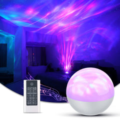 SUPFOO Galaxy Projector box front showcasing modern bedroom-ready design.