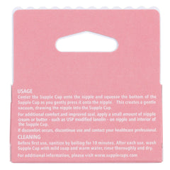 Supple Cups size 2 nipple fit demonstrates proper sizing for comfort.