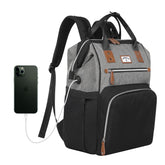 SUPROMOMI diaper bag backpack front view for hands-free daily outings