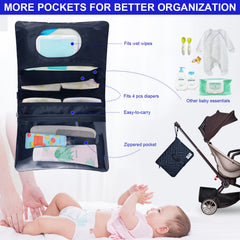 SUPROMOMI diaper bag tote dry and wet separation section demonstrated for organization