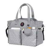 SUPROMOMI diaper tote front pocket keeps baby essentials within easy reach on the go